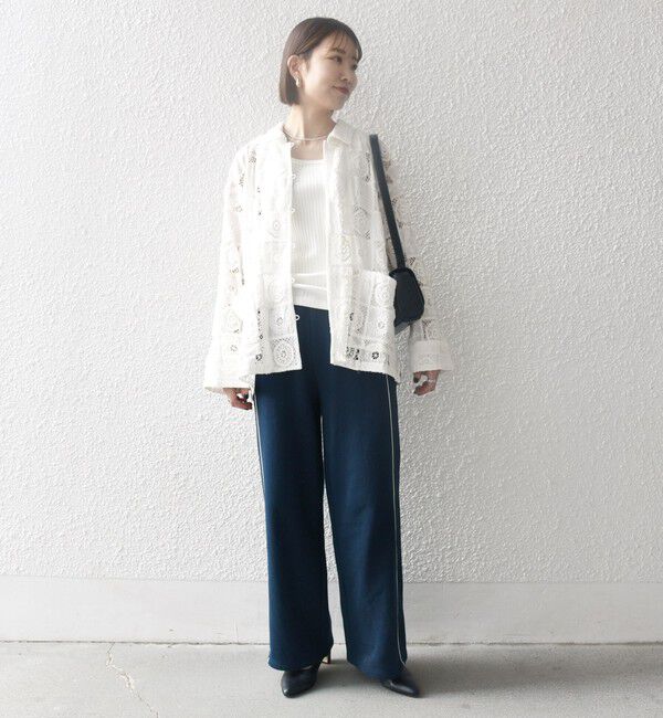 SHIPS any「SHIPS any:〈洗濯機可能〉USAコットン 裏毛 サイドライン スウェット パンツ」|その他|