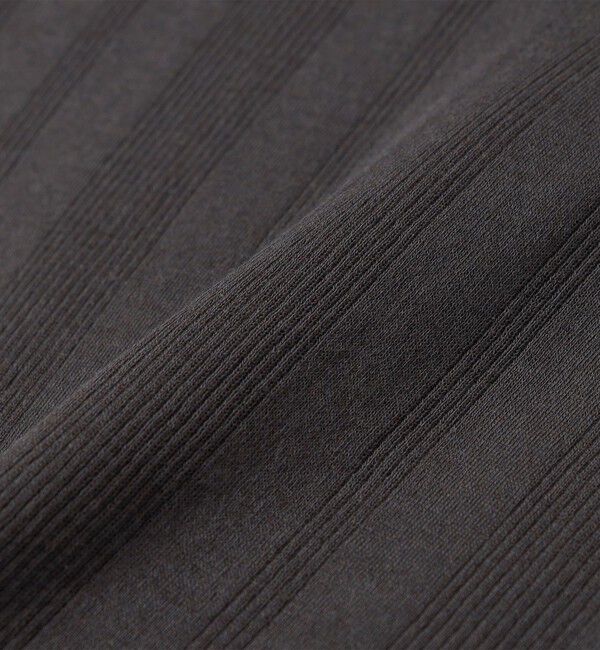 SHIPS any「SHIPS any:〈洗濯機可能〉シアー リブ ハーフ スリーブ クルーネック TEE」|Tシャツ・カットソー|