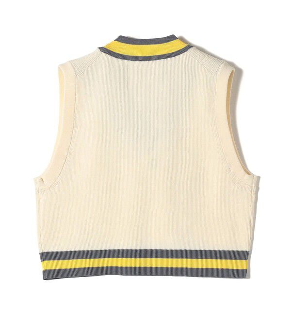 SHIPS for women「〈手洗い可能〉刺繍 チルデン ショート ベスト」|ベスト・ジレ|