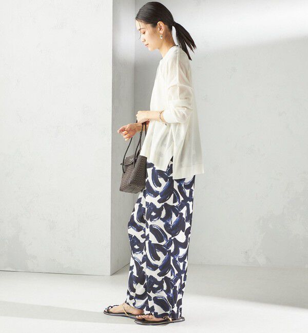 SHIPS for women「〈手洗い可能〉18G フィルミーコットン Vネック 1ボタン カーディガン」|カーディガン|