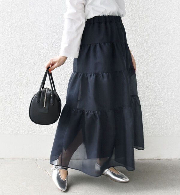 SHIPS for women「オーガンジー ティアード スカート」|スカート|