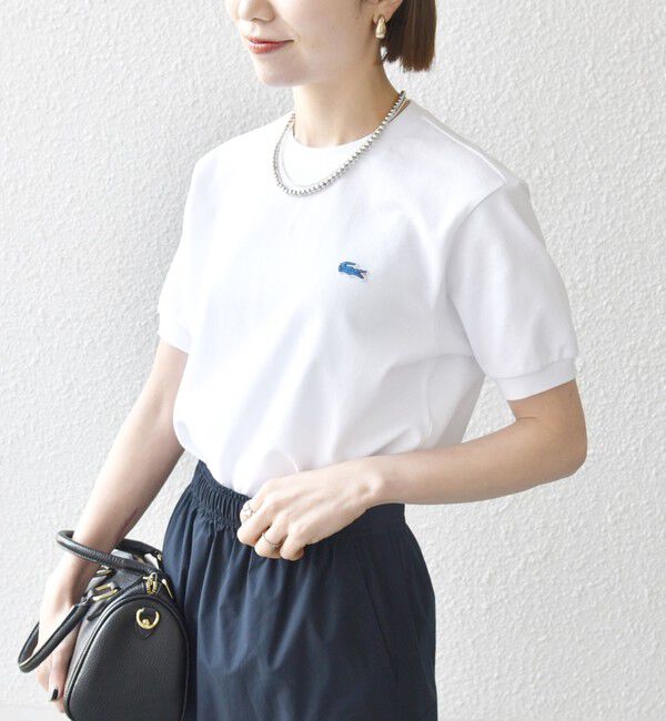 SHIPS any「《一部追加予約》【SHIPS any別注】LACOSTE:〈洗濯機可能〉PIQUE クルーネック Tシャツ 26SS」|Tシャツ・カットソー|