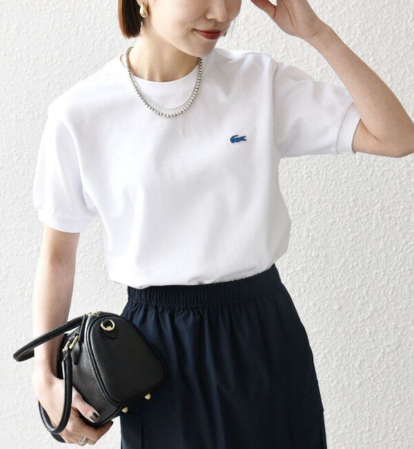 SHIPS any「《一部追加予約》【SHIPS any別注】LACOSTE:〈洗濯機可能〉PIQUE クルーネック Tシャツ 26SS」|Tシャツ・カットソー|