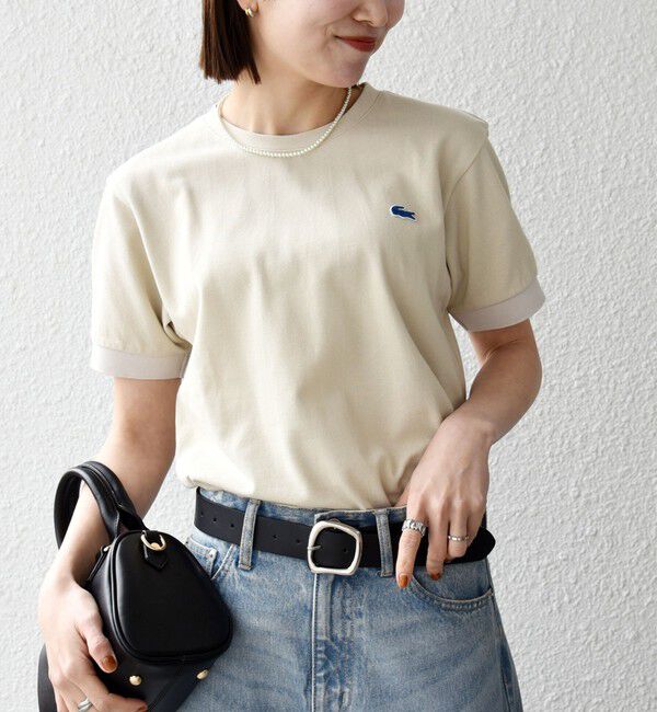 SHIPS any「《一部追加予約》【SHIPS any別注】LACOSTE:〈洗濯機可能〉PIQUE クルーネック Tシャツ 26SS」|Tシャツ・カットソー|