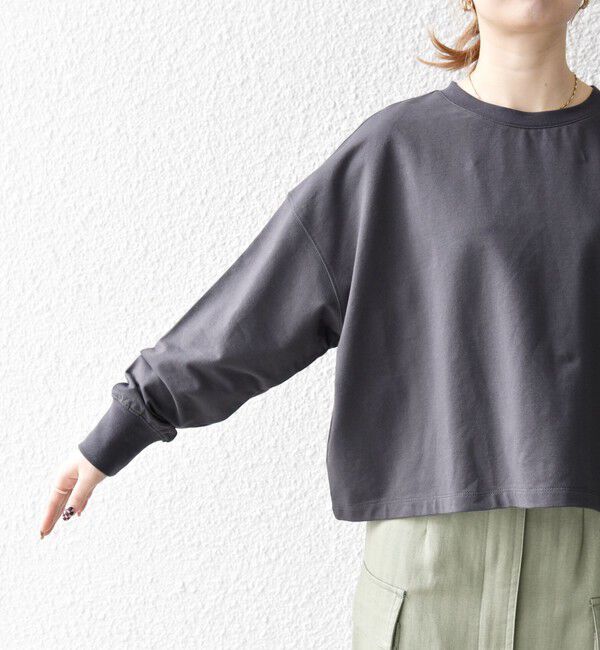 SHIPS any「SHIPS any:〈洗濯機可能〉インレイ ロングスリーブ コンパクト プルオーバー」|Tシャツ・カットソー|