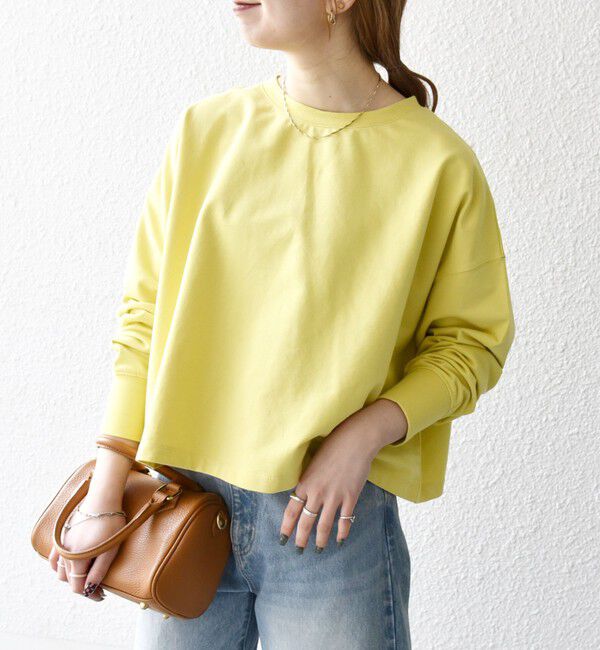 SHIPS any「SHIPS any:〈洗濯機可能〉インレイ ロングスリーブ コンパクト プルオーバー」|Tシャツ・カットソー|