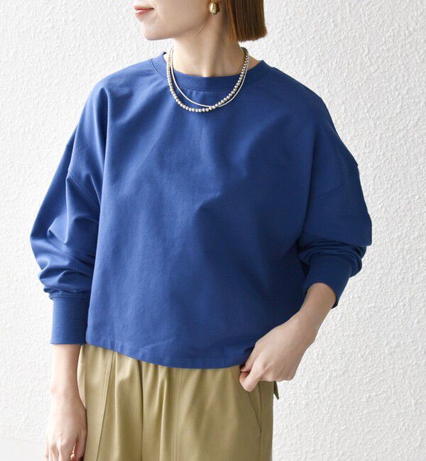 SHIPS any「SHIPS any:〈洗濯機可能〉インレイ ロングスリーブ コンパクト プルオーバー」|Tシャツ・カットソー|