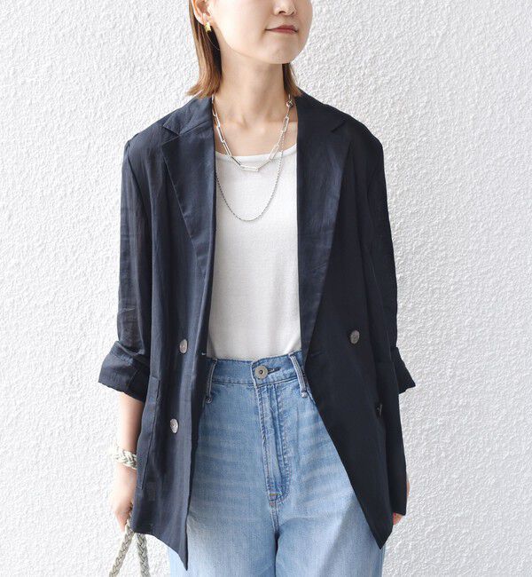 SHIPS for women「〈手洗い可能〉ラミー 4 シアー ジャケット」|テーラードジャケット|