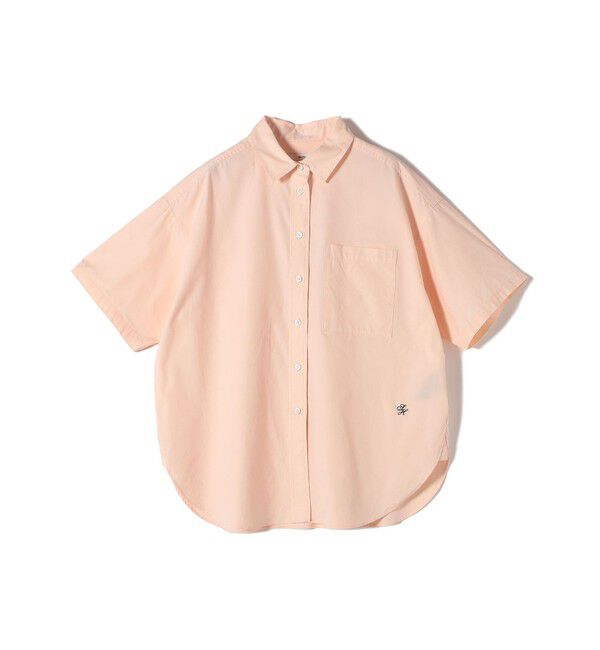 SHIPS for women「〈洗濯機可能〉オックス 刺繍 ショート スリーブ シャツ」|シャツ・ブラウス|