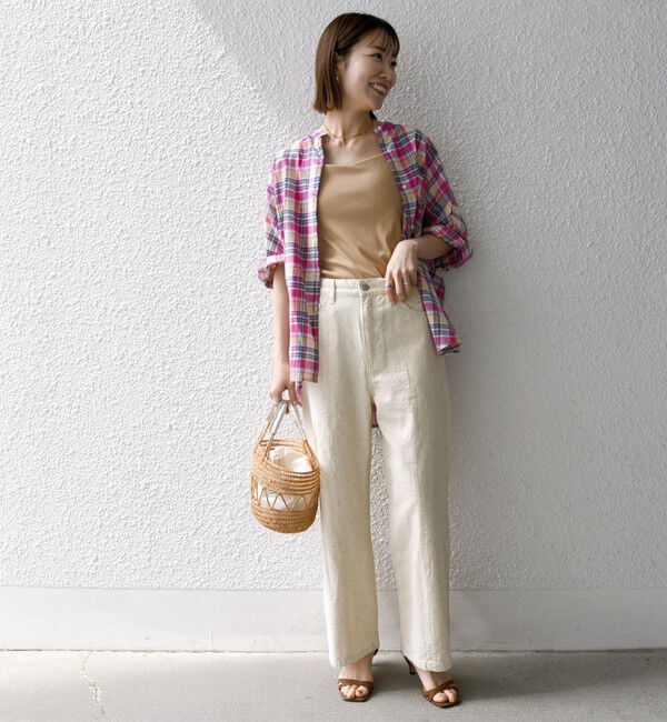 SHIPS any「SHIPS any:〈洗濯機可能〉マドラス チェック オーバーサイズ シャツ」|シャツ・ブラウス|