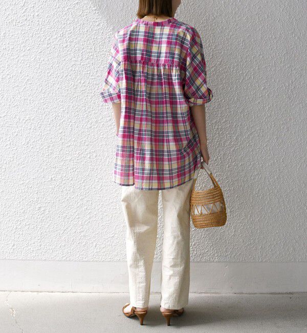 SHIPS any「SHIPS any:〈洗濯機可能〉マドラス チェック オーバーサイズ シャツ」|シャツ・ブラウス|