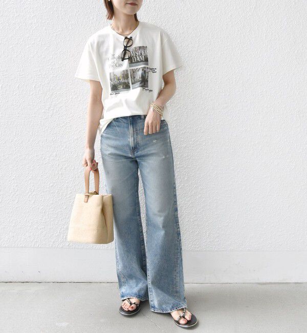 SHIPS for women「【WEB限定】フォト 刺繍 TEE」|Tシャツ・カットソー|