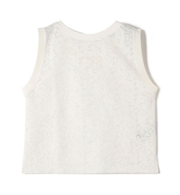 SHIPS for women「〈手洗い可能〉オーガニック コットン レース ノースリーブ プルオーバー」|タンクトップ|