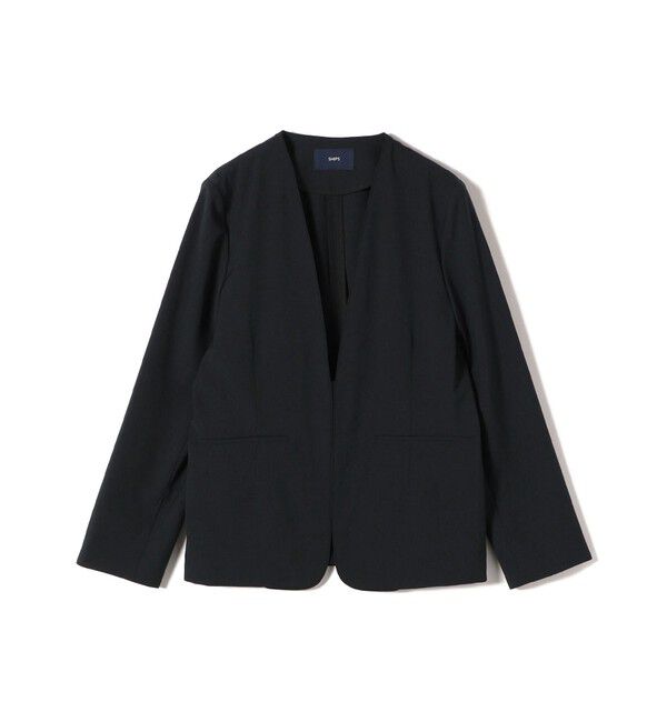 SHIPS for women「〈手洗い可能〉FUNCTIONAL カラーレス ジャケット（セットアップ対応）」|ノーカラージャケット|