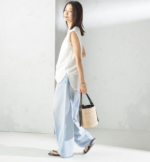 SHIPS for women「〈接触冷感〉ポンチ ノースリーブ プルオーバー」|Tシャツ・カットソー|