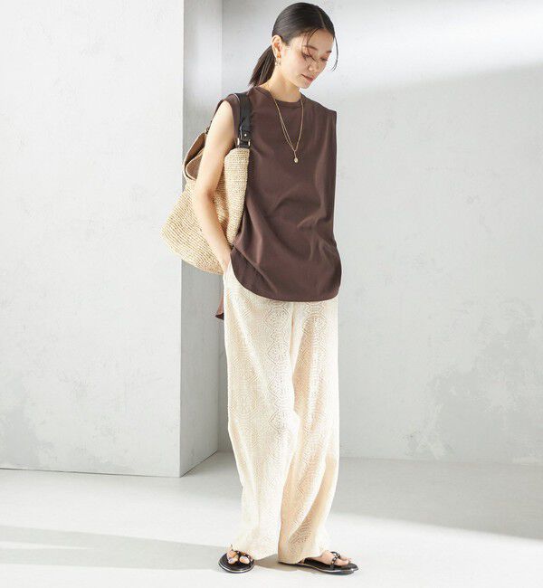 SHIPS for women「〈接触冷感〉ポンチ ノースリーブ プルオーバー」|Tシャツ・カットソー|