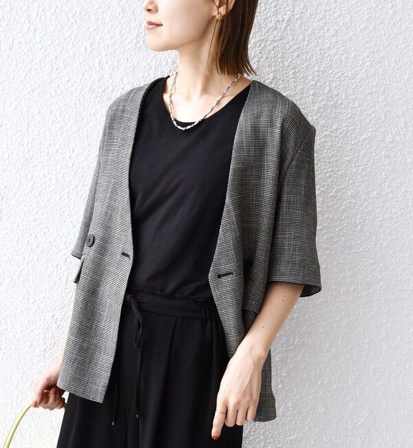 SHIPS for women「2WAY サテン &times; カットソー スクエア タンクトップ」|タンクトップ|