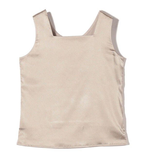 SHIPS for women「2WAY サテン &times; カットソー スクエア タンクトップ」|タンクトップ|