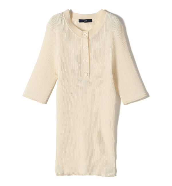 SHIPS for women「〈手洗い可能〉ラミー混 シアー ヘンリー ネック ニット」|ニット・セーター|