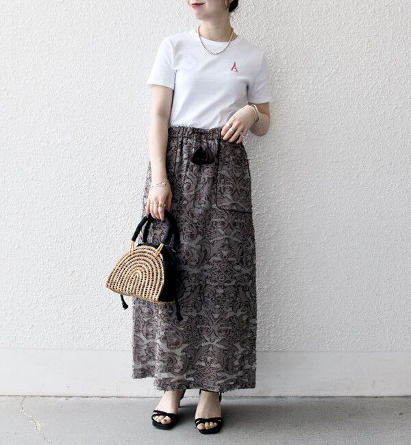 SHIPS any「SHIPS any:〈手洗い可能〉メッシュ ジャカード イージー Iライン スカート」|スカート|