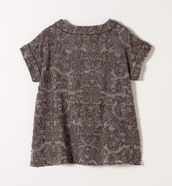 SHIPS any「《一部追加予約》SHIPS any:〈手洗い可能〉メッシュ ジャカード カフタン スキッパー ブラウス」|シャツ・ブラウス|