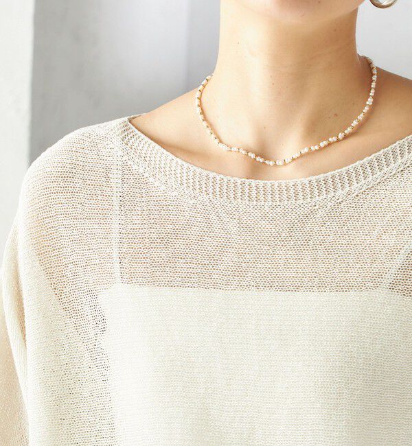 SHIPS for women「〈手洗い可能〉ペーパー パフ スリーブ 半袖 ニット」|ニット・セーター|