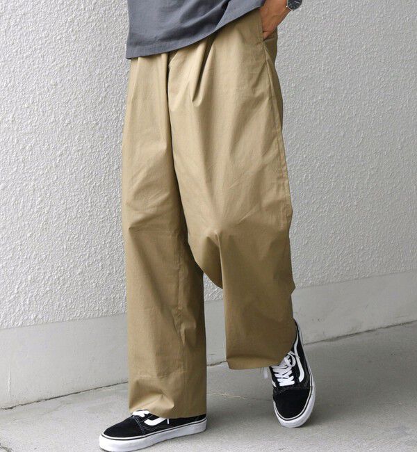 SHIPS any「SHIPS any:〈洗濯機可能〉MERROW ワイド 1タック イージー チノパンツ◇」|チノ|