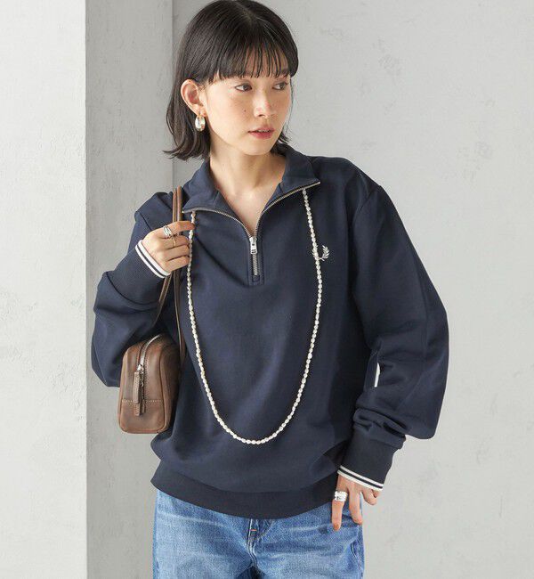 SHIPS for women「FRED PERRY: M3574 HALF ZIP SHIRT」|スウェット・ジャージ|