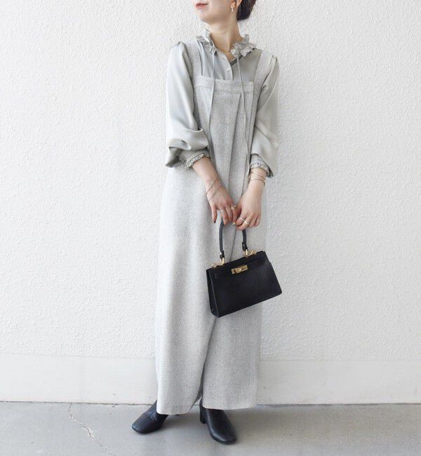 SHIPS any「SHIPS any:〈洗濯機可能〉ツイード ライク サロペット［NAVY BLUE］」|オールインワン|