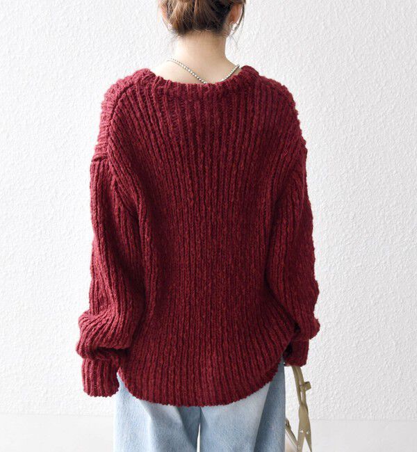 SHIPS any「SHIPS any:〈手洗い可能〉ロービング ルーズ ニット プルオーバー」|ニット・セーター|