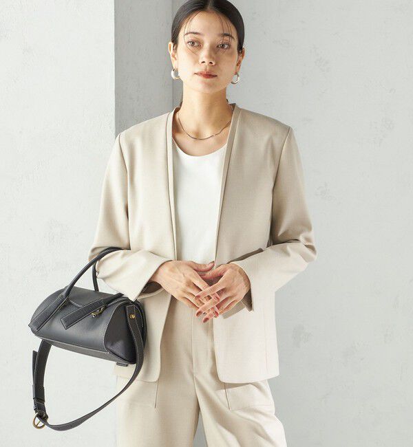 SHIPS for women「〈手洗い可能〉DELEGANT ダブルカラー ジャケット（セットアップ対応）」|ノーカラージャケット|