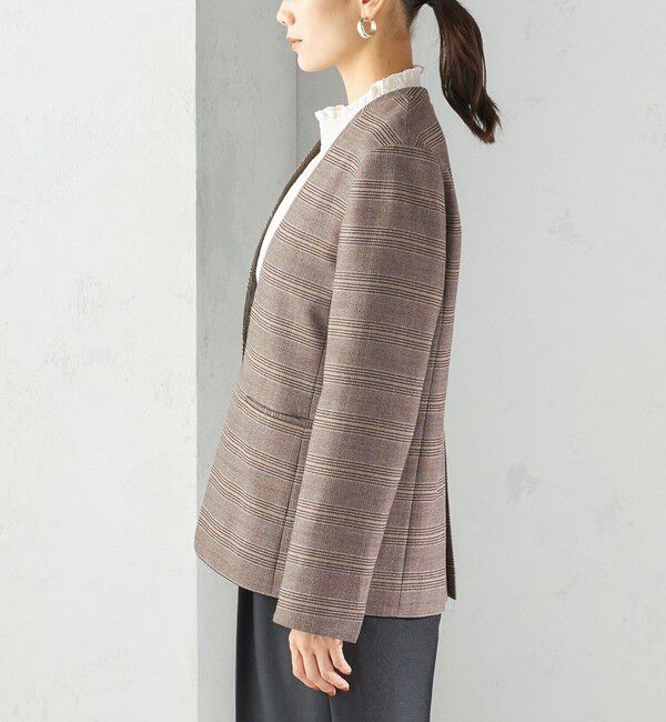 SHIPS for women「〈手洗い可能〉DELEGANT ダブルカラー ジャケット（セットアップ対応）」|ノーカラージャケット|