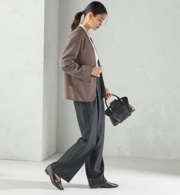 SHIPS for women「〈手洗い可能〉DELEGANT ダブルカラー ジャケット（セットアップ対応）」|ノーカラージャケット|