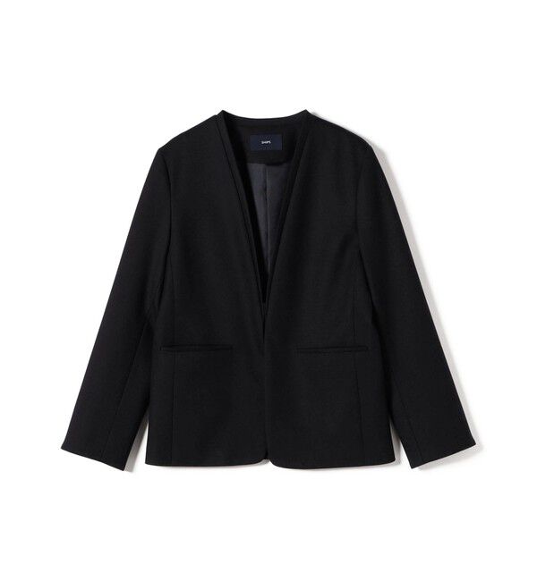 SHIPS for women「〈手洗い可能〉DELEGANT ダブルカラー ジャケット（セットアップ対応）」|ノーカラージャケット|