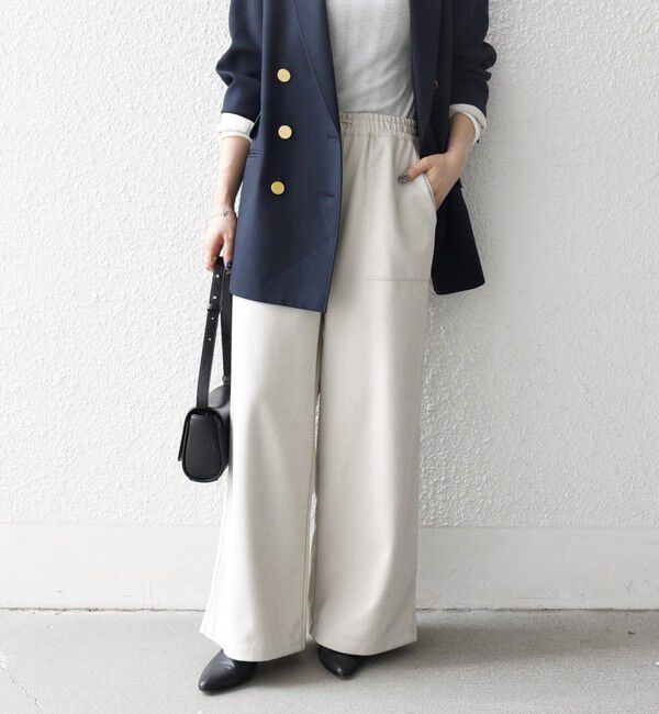 SHIPS any「SHIPS any:〈手洗い可能〉ウォーム イージー ワイド ストレート パンツ」|その他|