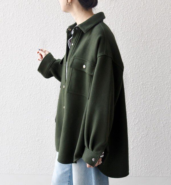 SHIPS any「SHIPS any: メルトン オーバー シャツ ジャケット」|テーラードジャケット|