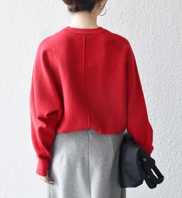 SHIPS any「SHIPS any:〈洗濯機可能〉クルーネック ドルマン ベーシック ニット プルオーバー」|ニット・セーター|