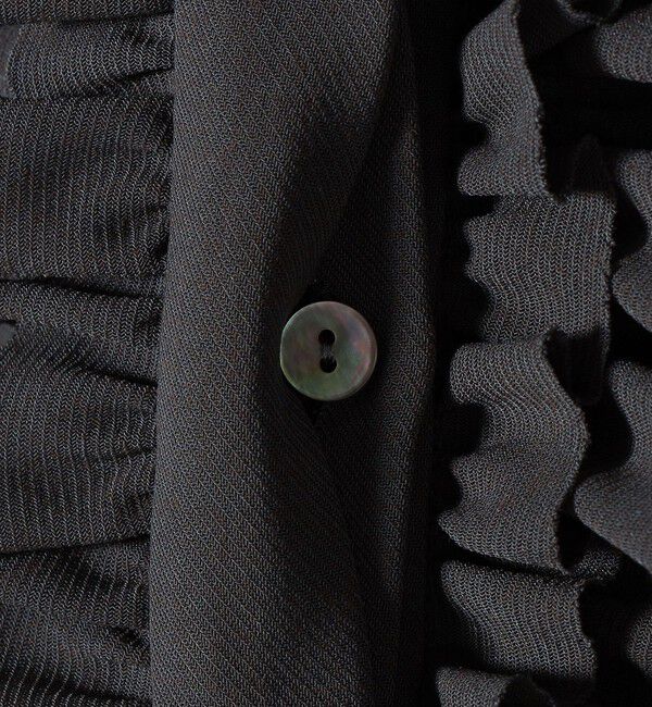 SHIPS for women「〈洗濯機可能〉ポリエステル カルゼ フリル ブラウス」|シャツ・ブラウス|