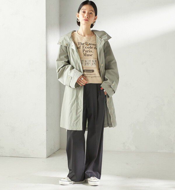 SHIPS for women「〈手洗い可 / 撥水加工 / UVカット〉 スタンドカラー フード コート」|その他|