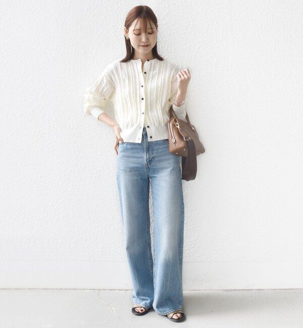 SHIPS for women「【WEB限定】〈手洗い可能〉レース 編み 2WAY カーディガン」|カーディガン|