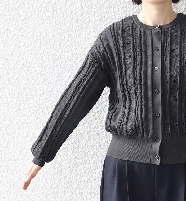SHIPS for women「【WEB限定】〈手洗い可能〉レース 編み 2WAY カーディガン」|カーディガン|