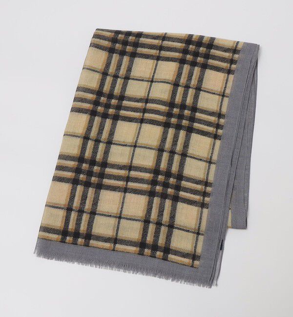 SHIPS「SHIPS: イタリア製 ライト ウェイト オーバー チェック ストール」|ストール|