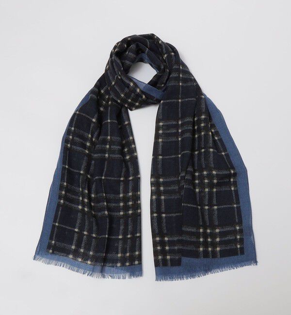 SHIPS「SHIPS: イタリア製 ライト ウェイト オーバー チェック ストール」|ストール|