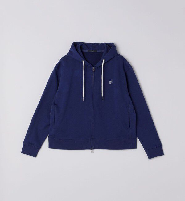 SHIPS「【WEB限定】SHIPS: クロップド ワイド ワンポイント ロゴ ジップアップ フーディー」|パーカー|