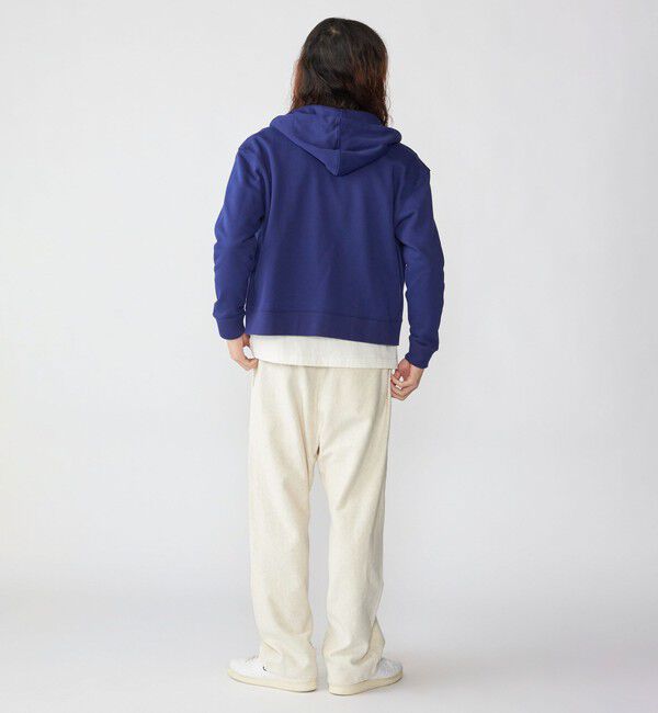 SHIPS「【WEB限定】SHIPS: クロップド ワイド ワンポイント ロゴ ジップアップ フーディー」|パーカー|