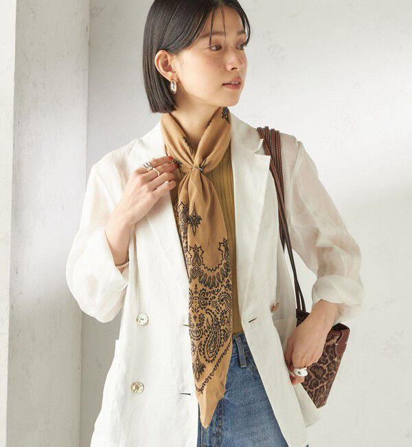 SHIPS for women「【一部SHIPS別注】destin: バンダナ カレ 90&times;90」|バンダナ・スカーフ|