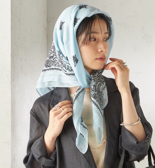 SHIPS for women「【一部SHIPS別注】destin: バンダナ カレ 90&times;90」|バンダナ・スカーフ|