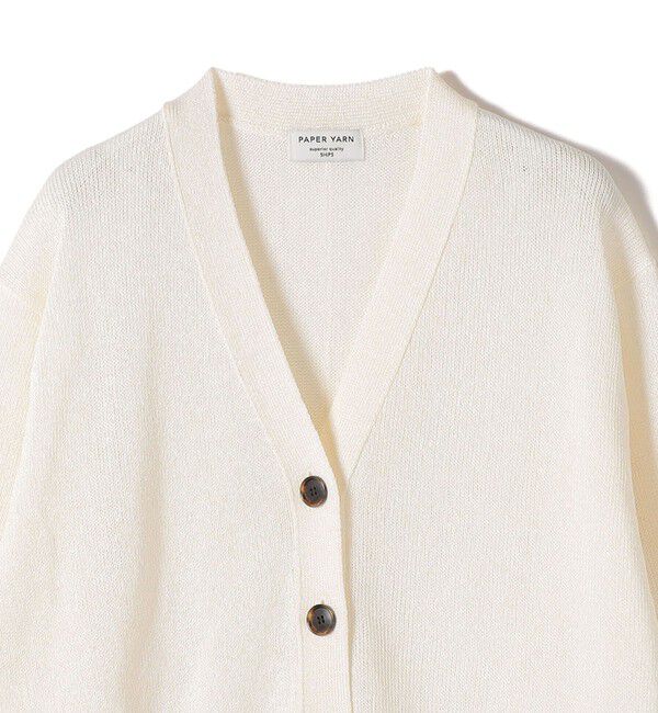 SHIPS for women「〈手洗い可能〉ブライト ペーパー Vネック ニット カーディガン」|カーディガン|