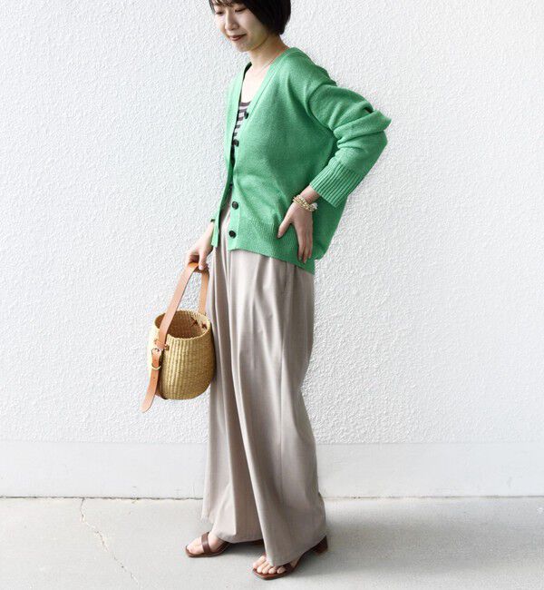 SHIPS for women「〈手洗い可能〉ブライト ペーパー Vネック ニット カーディガン」|カーディガン|