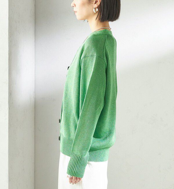 SHIPS for women「〈手洗い可能〉ブライト ペーパー Vネック ニット カーディガン」|カーディガン|